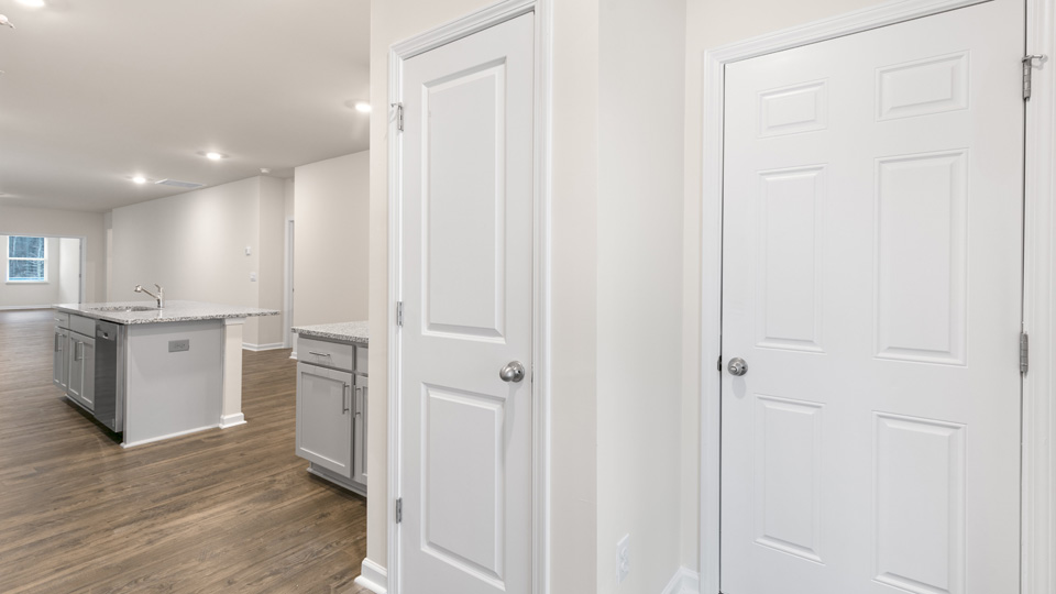 Living area with revwood flooring