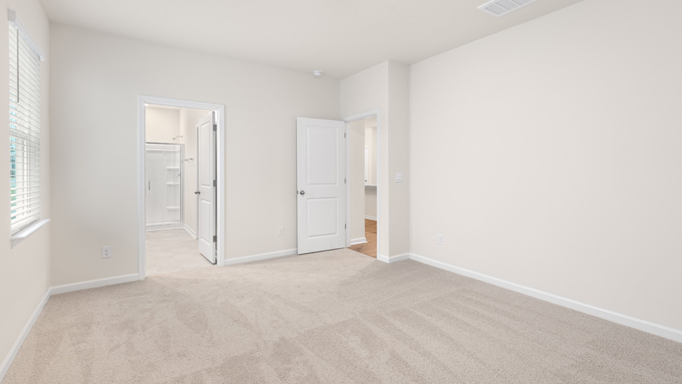 Bedroom with carpet flooring