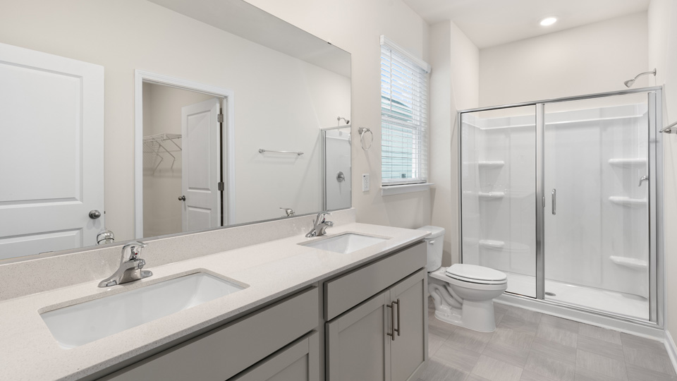 Bathroom with quartz countertops