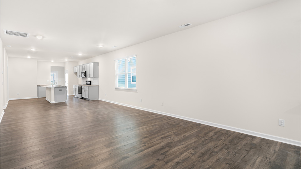 Living area with revwood flooring