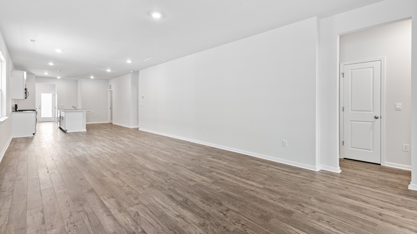 Living area with revwood flooring
