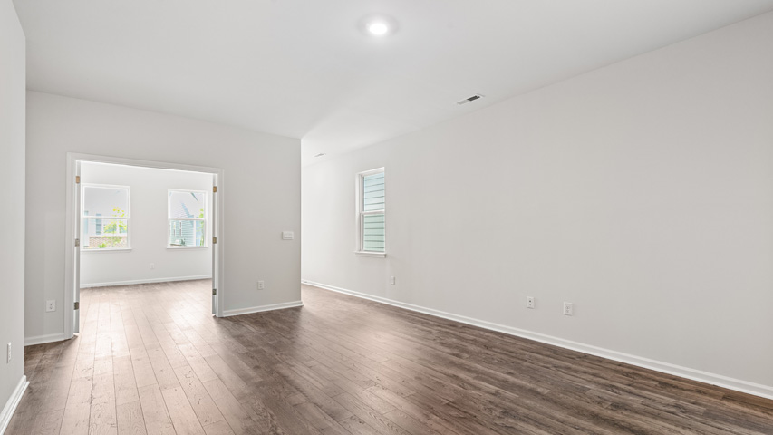 Living area with revwood flooring