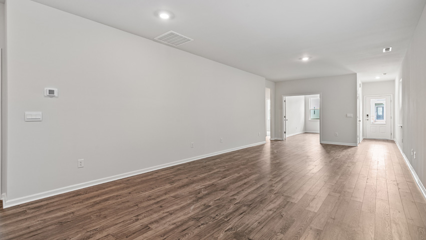 Living area with revwood flooring