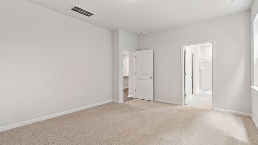 Bedroom with carpet flooring