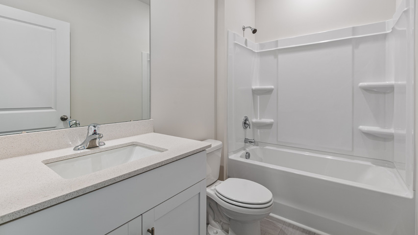 Bathroom with quartz countertops