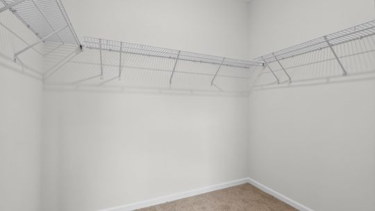 walkin closet with wire shelving