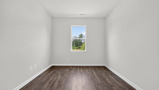 flex room with large windows, french doors
