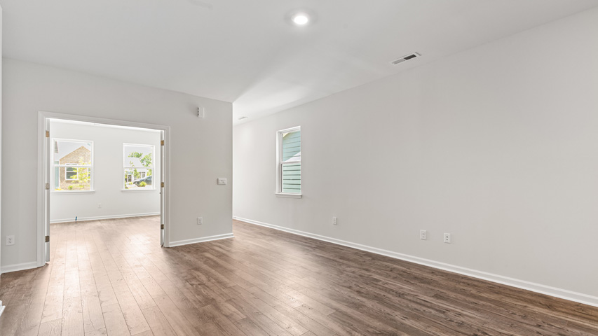 Living area with revwood flooring