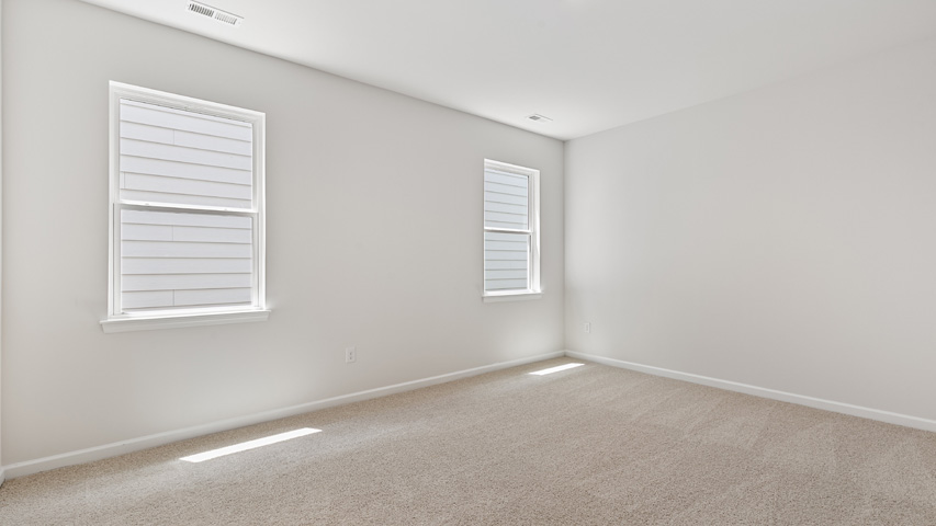 Bedroom with carpet