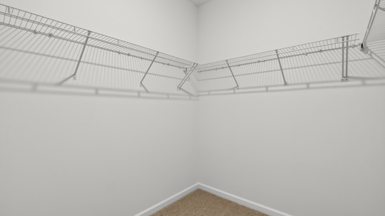 walkin closet with wire shelving