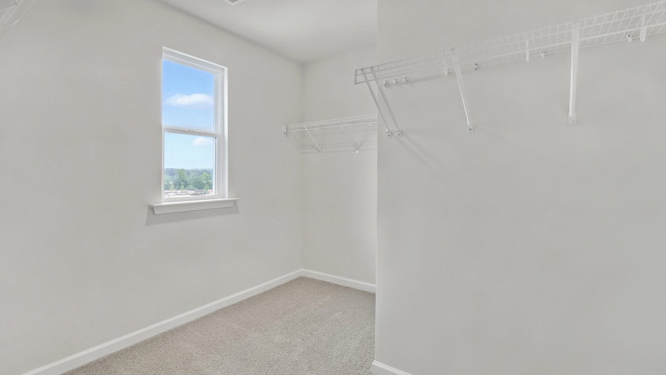 walkin closet with wire shelving