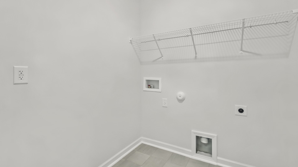 laundry room with wire shelving