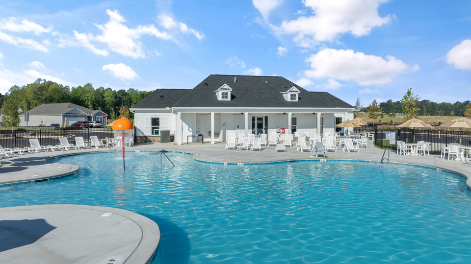 community pool and clubhouse