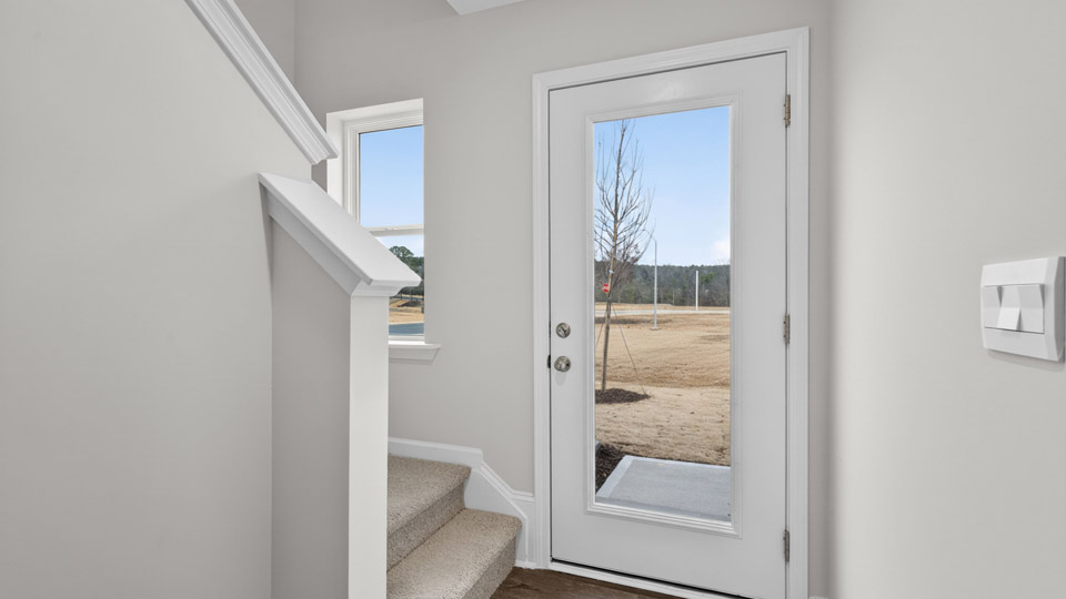 Back door leading to driveway