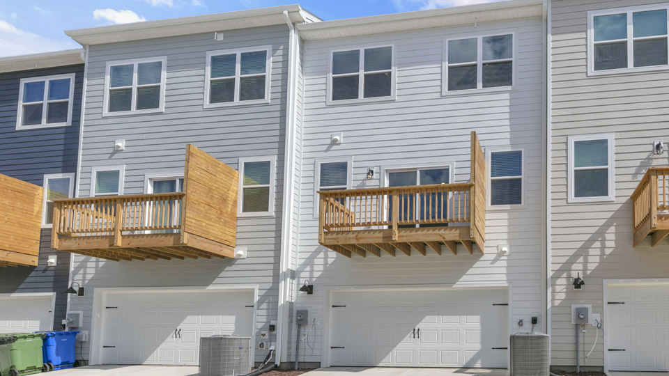 back exterior with deck