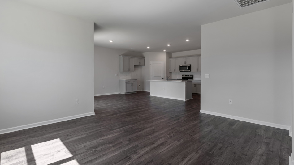 Living area with revwood flooring