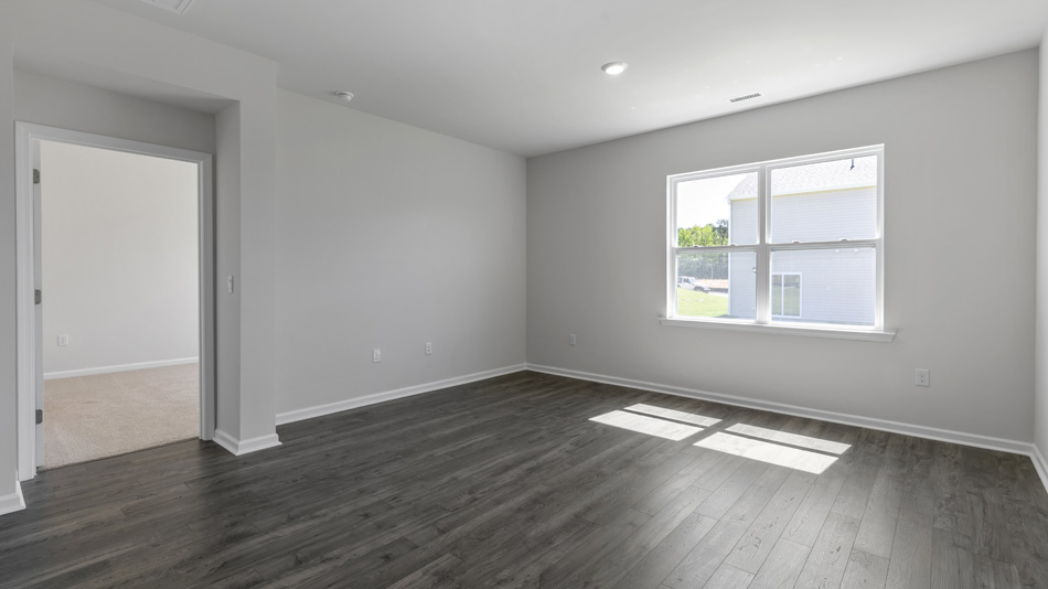Living area with revwood flooring