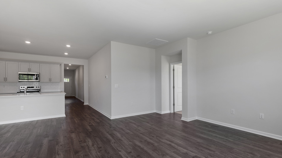 Living area with revwood flooring