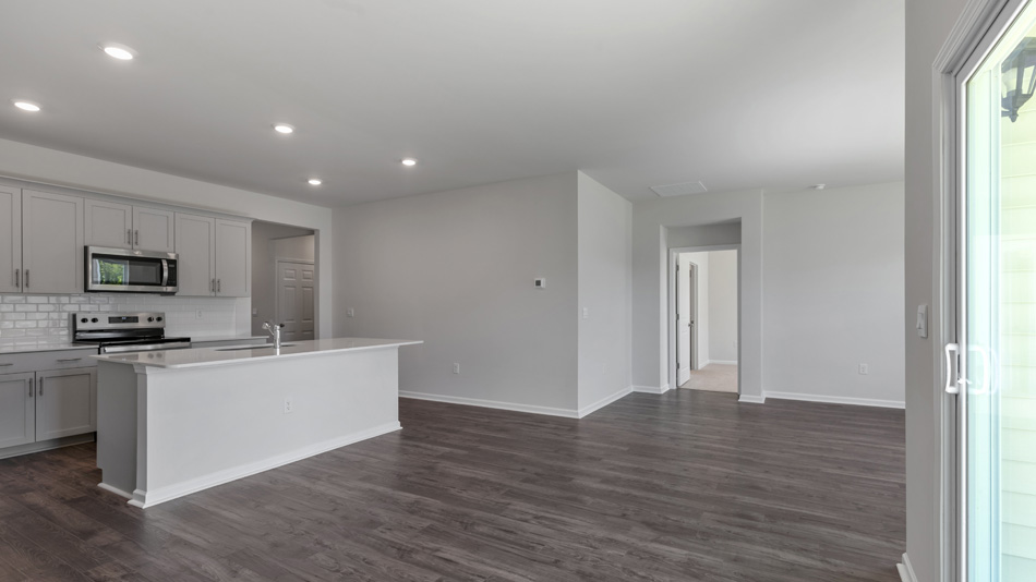 Kitchen with white cabinets