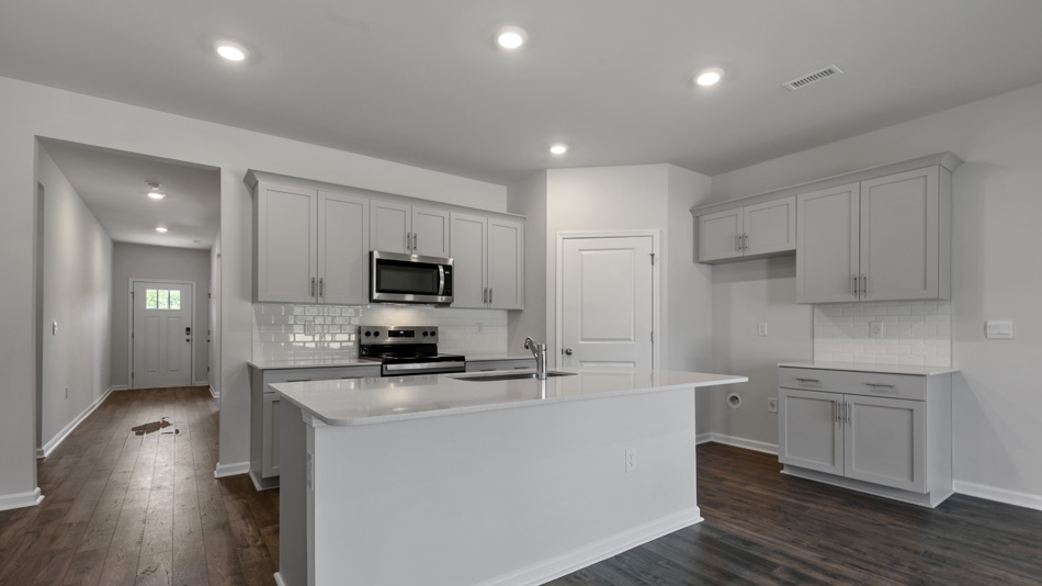Kitchen with quartz countertops