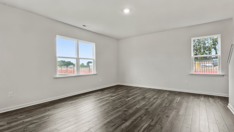 Living area with revwood flooring