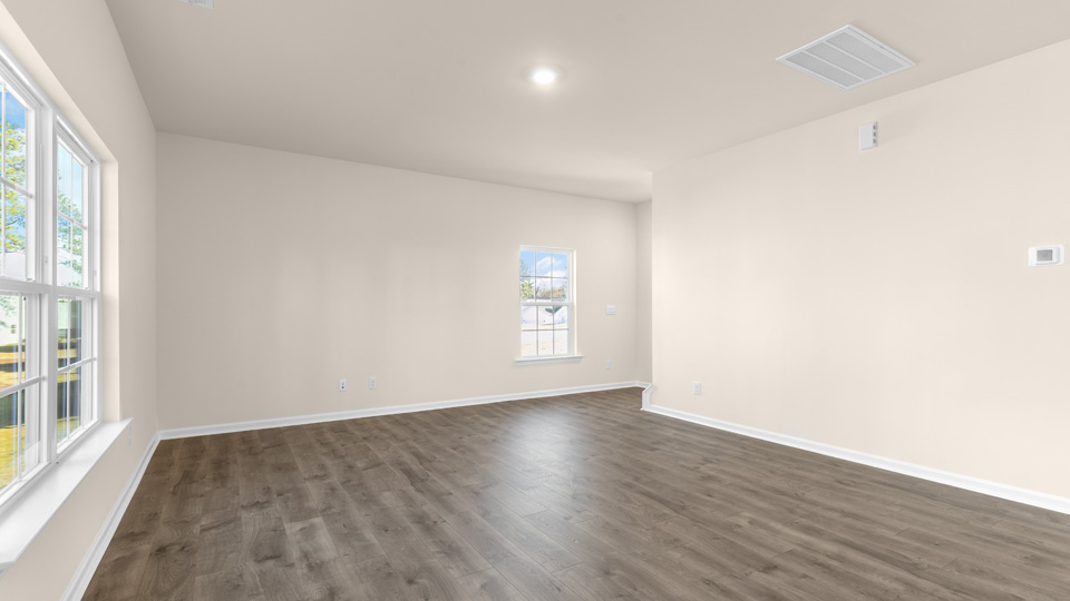 Living area with revwood flooring