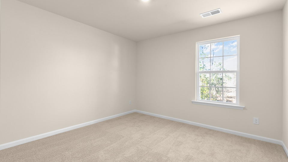 Bedroom with carpet