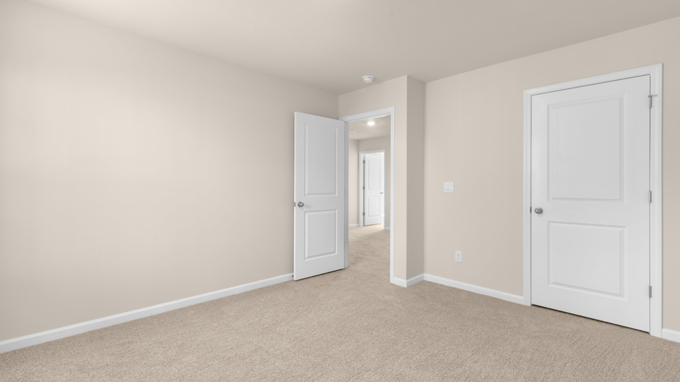 Bedroom with carpet