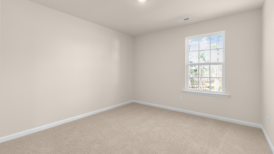 Bedroom with carpet