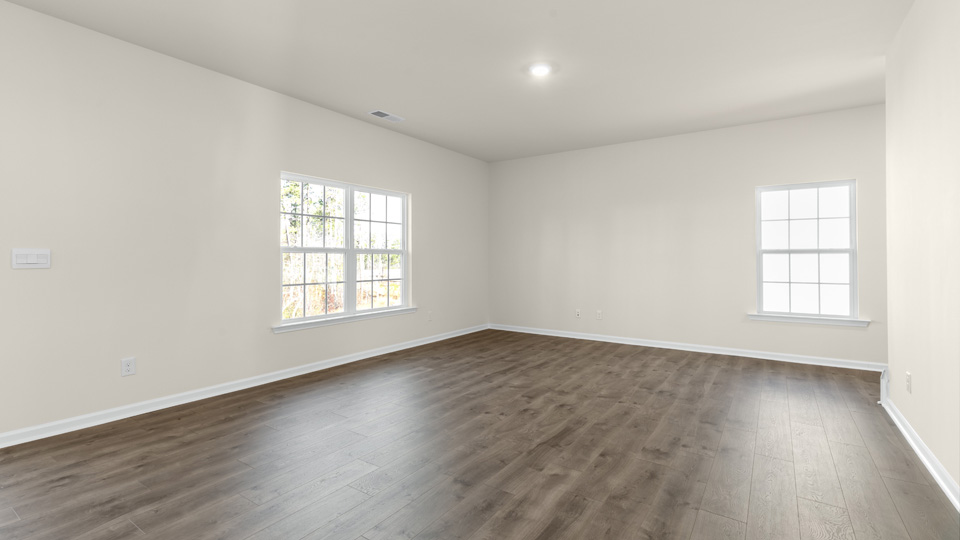 Living area with revwood flooring
