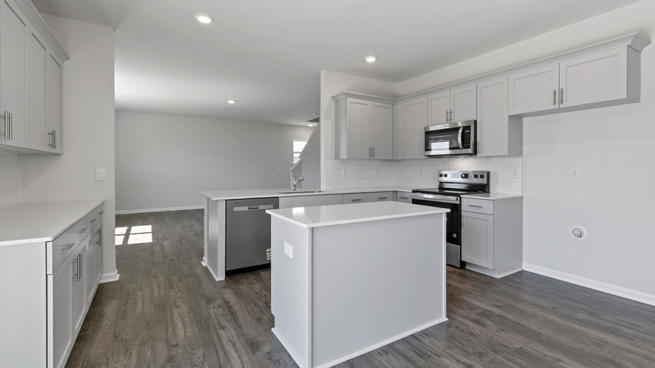Kitchen with quartz countertops