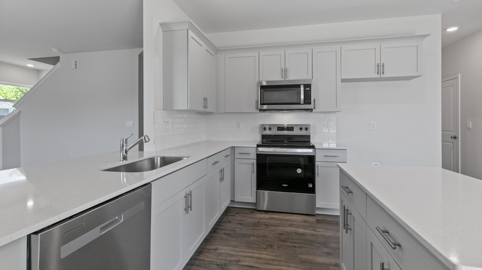 Kitchen with quartz countertops