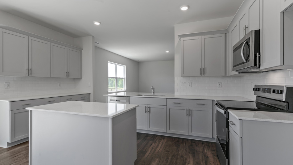 Kitchen with quartz countertops