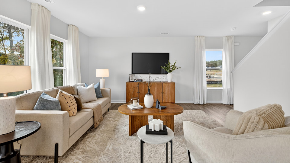 living room with plenty of natural lighting