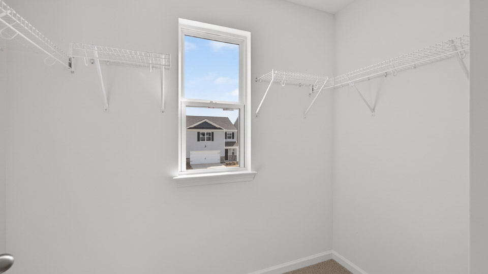 walkin closet with wire shelving