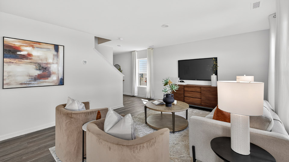 open concept living room