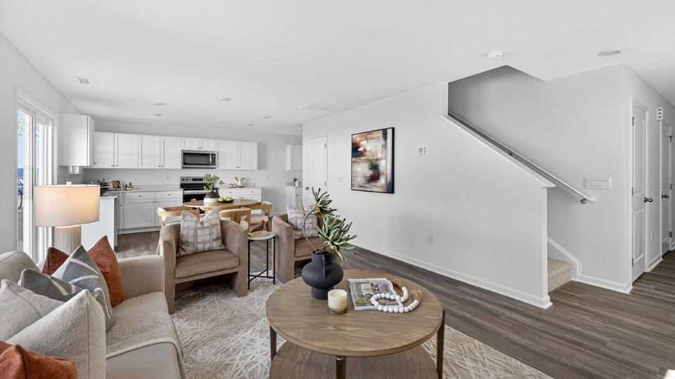open concept living room