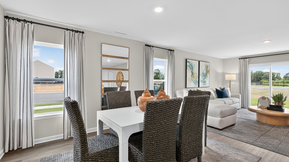 Open-concept dining area