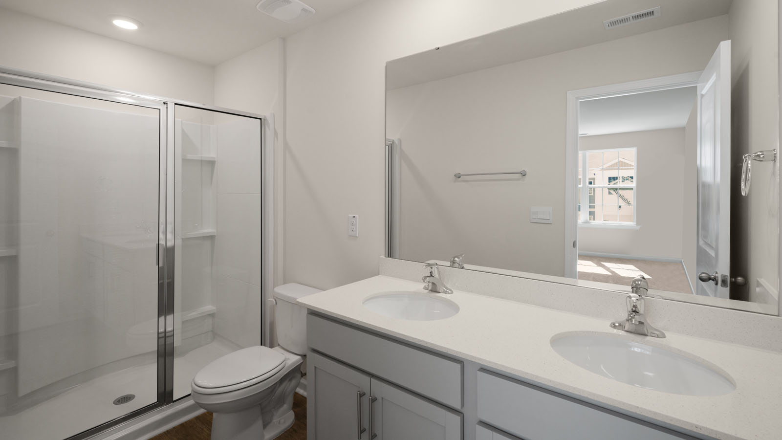 bathroom with quartz countertops