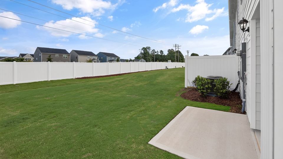 back concrete patio