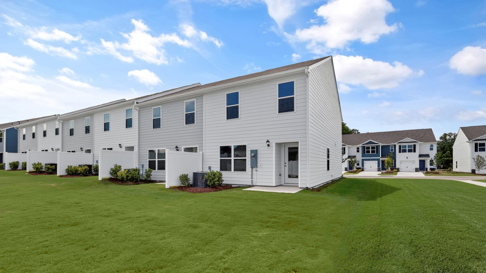 back exterior townhome units