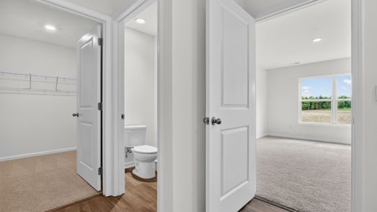 bathroom with water closet and walkin closet