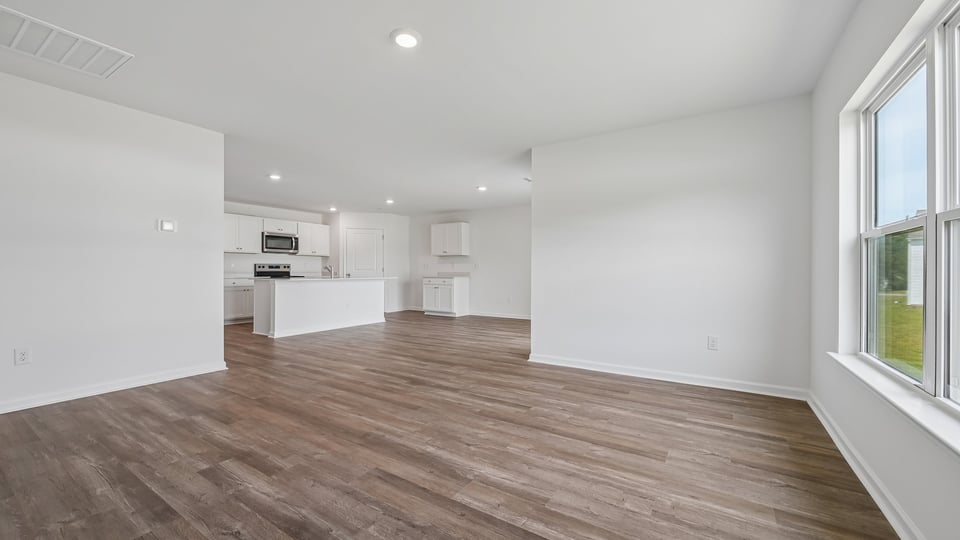 open concept living areas