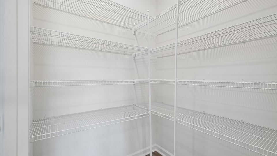 walkin pantry with wire shelving