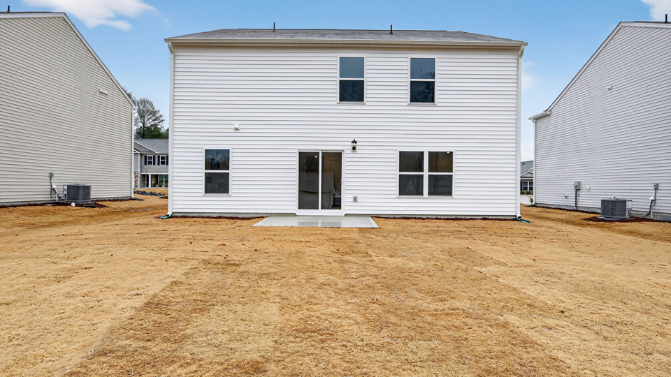 View of the back of the house and the back patio