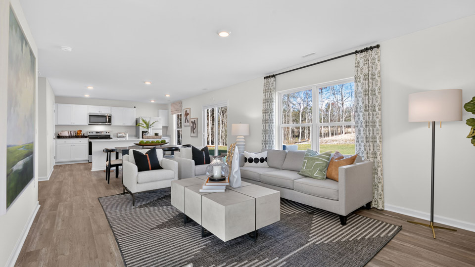 Open-concept living area