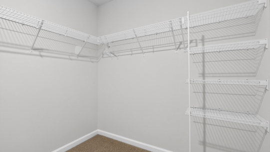 walkin closet with wire shelving
