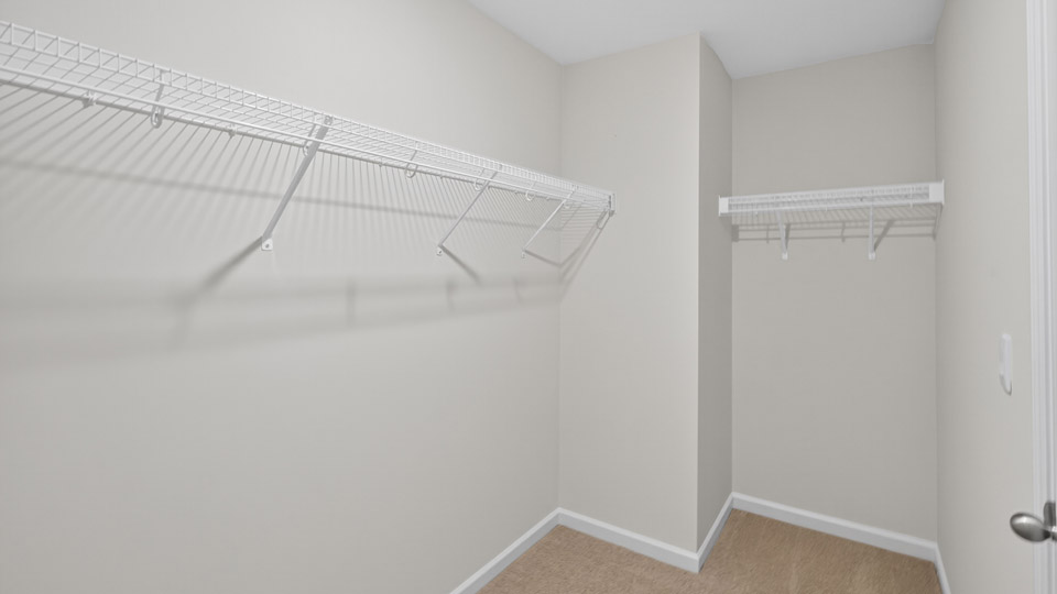 walk in closet with wire shelving