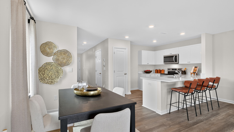 Open-concept dining area