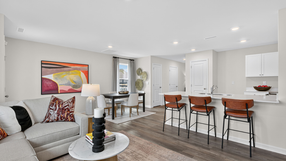 pearson open concept living room overlooked by kitchen